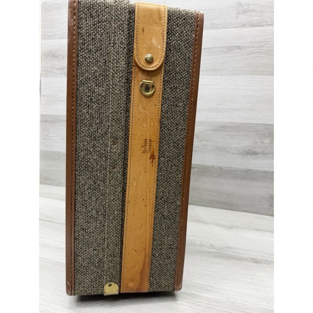 Vintage MCM Hartmann Tweed + Leather 2 Piece Luggage Set 22F005